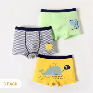 3-Pack Kid Boy Dinosaur Print Boxer Briefs Underwear #230472