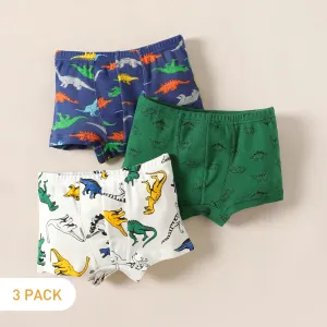 3-Pack Kid Boy Dinosaur Print Underwear Boxer Briefs #230474