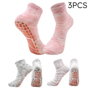 3 Pairs Comfortable and Breathable Women's Postpartum Socks - Anti-Slip Floor, Yoga, Fitness Socks with Warmth