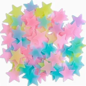 100pcs/200pcs Star Fluorescent Glow In the dark Wall Stickers for Kids Room living room Decal #1045281