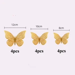 12-pack 3D Hollow out Butterfly Design Wall Sticker Decoration Living Room Window Home Decor #856364
