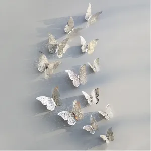 12-pack 3D Hollow out Butterfly Design Wall Sticker Decoration Living Room Window Home Decor #856365