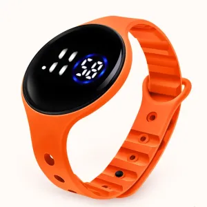 Kids LED Watch Digital Smart Round Dial Electronic Watch Bracelet (With Packing Box) (With Electricity) #196541