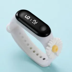 Toddler Sunflower Decor LED Watch Digital Smart Electronic Watch (With Packing Box) #194129