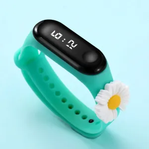Toddler Sunflower Decor LED Watch Digital Smart Electronic Watch (With Packing Box) #194130
