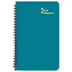 Turquoise Shimmer Large Time Weekly 2024 Planner