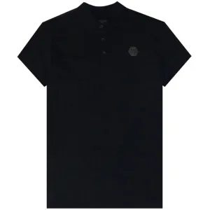 Philipp Plein Men's Logo Polo Black Extra Large #10847