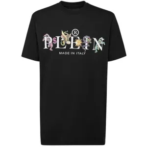 Philipp Plein Men's Graphic Tattoo Logo Jersey T-shirt Black L