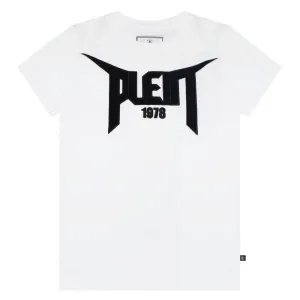 Philipp Plein Boy's Logo Patch T-shirt White 12Y