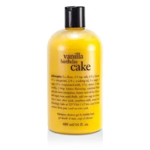 PhilosophyVanilla Birthday Cake Shampoo, Shower Gel & Bubble Bath 480ml/16oz