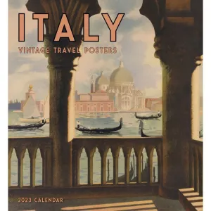 Italy Vintage Travel Posters 2023 Wall Calendar