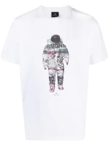 PS PAUL SMITH - Astronaut Print Cotton T-shirt #1237426