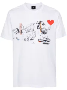 PS PAUL SMITH - Cartoon Print Cotton T-shirt #1285423