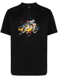 PS PAUL SMITH - Cyclist Print Cotton T-shirt #1237527