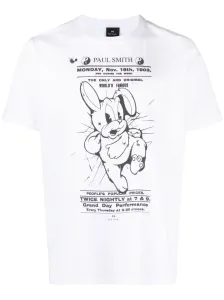 PS PAUL SMITH - Rabbit Poster Print Cotton T-shirt #1246676