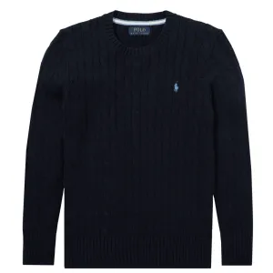 Ralph Lauren Boy's Cable-knitted Jumper Navy 6Y