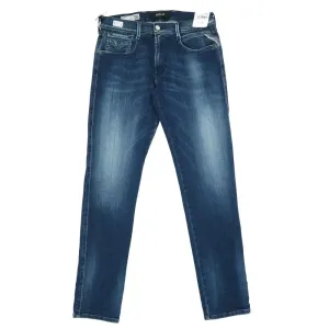 Replay Men's Hyperflex White Shades Jeans Blue 32 30