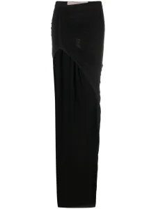 RICK OWENS - Slit Detail Jersey Mermaid Skirt #1124059