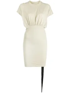RICK OWENS DRKSHDW - Draped Short Cotton Dress #1139941
