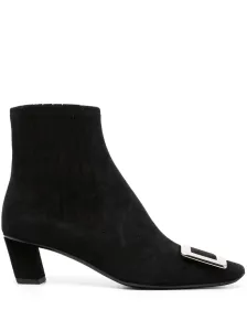 ROGER VIVIER - Belle Vivier Leather Heel Ankle Boots #1130054