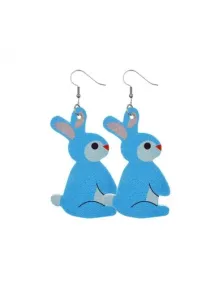 Rosewe Chic Easter Design Bunny Detail Blue Earrings - One Size