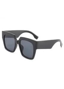 Rosewe Retro Large Frame Square Black Sunglasses - One Size