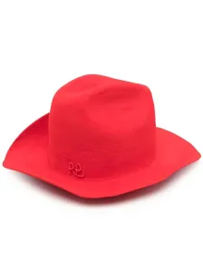 RUSLAN BAGINSKIY - Wide Brim Monogram-embellished Felt Hat #822712