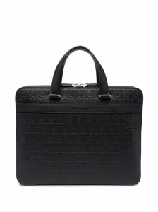 SALVATORE FERRAGAMO - Gancini Leather Business Bag