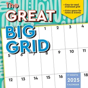 Great Big Grid 17 Month 2025 Wall Calendar