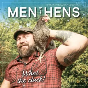 Men with Hens 2025 Wall Calendar