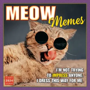 Meow Memes 2024 Wall Calendar