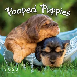 Pooped Puppies 2023 Mini Wall Calendar