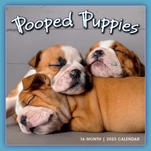 Pooped Puppies 2023 Wall Calendar