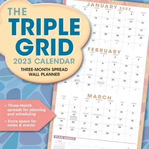 Triple Grid Calendar 2023 Wall Calendar