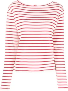 SEMICOUTURE - Long Sleeve Striped Cotton T-shirt #41079