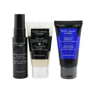 SisleyHair Rituel By Sisley Color Protection Kit: 1x Shampoo 50ml, 1x Hair Mask 50ml, 1x Hair Fluid 40ml 3pcs