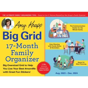 Amy Knapps Grid Family Organizer 2024 Wall Calendar
