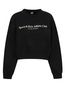 SPORTY & RICH - Athletic Club Cropped Cotton Sweatshirt #1253657