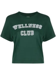 SPORTY & RICH - Wellness Club Cropped Cotton T-shirt #1159920