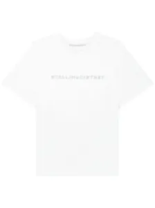 STELLA MCCARTNEY - Crystal-embellished Logo T-shirt #1279448