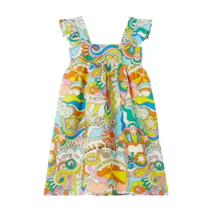 Woven Dress 4 Ivory/colourful