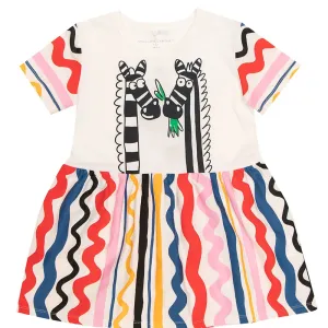 Stella Mccartney Baby Girls Zebra Print Dress White 18M