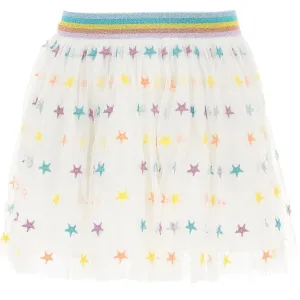 Stella Mccartney Girls Rainbow and Star Print Skirt White 12Y