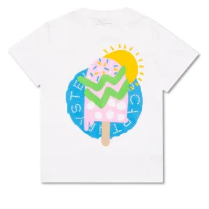 Stella Mccartney Girls Lolly Pop Print T-shirt White 4Y
