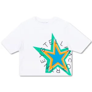 Stella Mccartney Girls Star Print T-shirt White 14Y