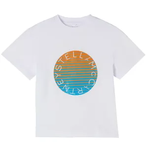 Stella Mccartney Unisex Circle Logo T-shirt White 10Y