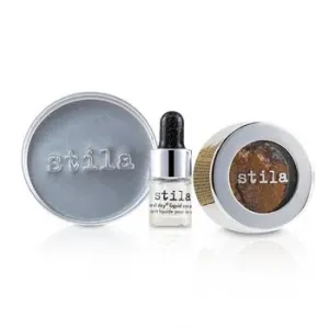 StilaMagnificent Metals Foil Finish Eye Shadow With Mini Stay All Day Liquid Eye Primer - Comex Copper 2pcs