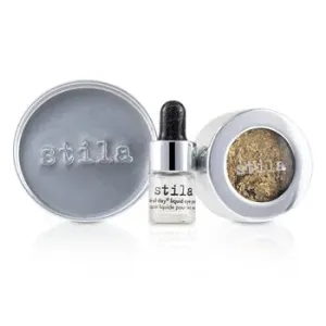 StilaMagnificent Metals Foil Finish Eye Shadow With Mini Stay All Day Liquid Eye Primer - Gilded Gold 2pcs