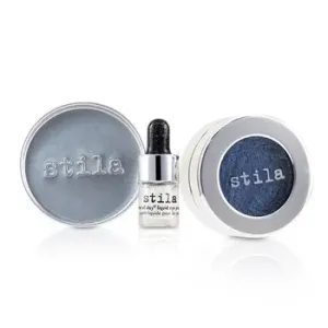 StilaMagnificent Metals Foil Finish Eye Shadow With Mini Stay All Day Liquid Eye Primer - Metallic Cobalt 2pcs