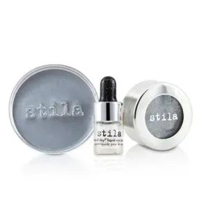 StilaMagnificent Metals Foil Finish Eye Shadow With Mini Stay All Day Liquid Eye Primer - Titanium 2pcs